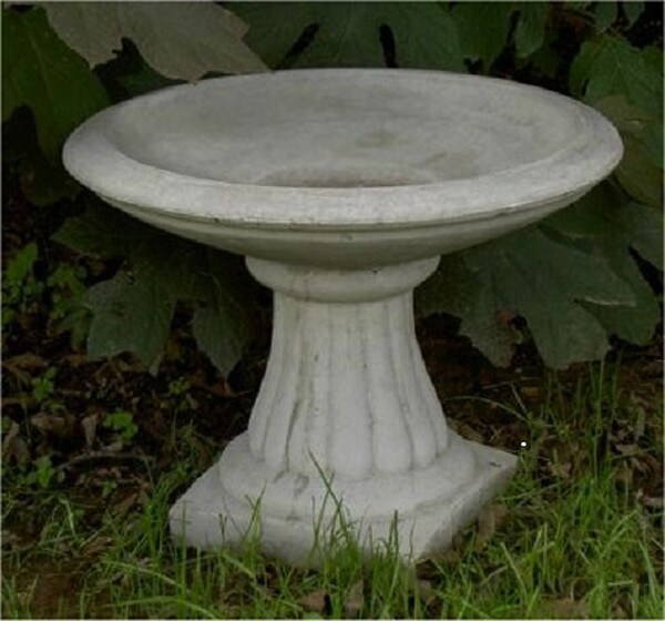 Miniature Fluted Garden Birdbath
